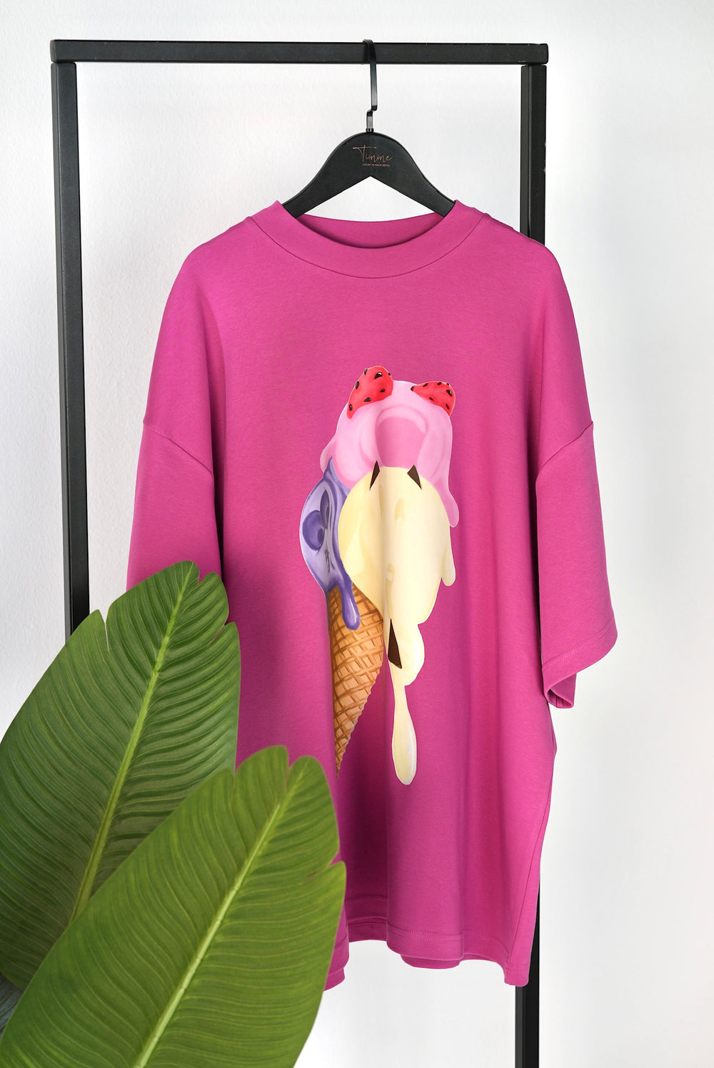 D.N.A Unisex Oversize T-shirt ICE CREAM, image size:1000x1497